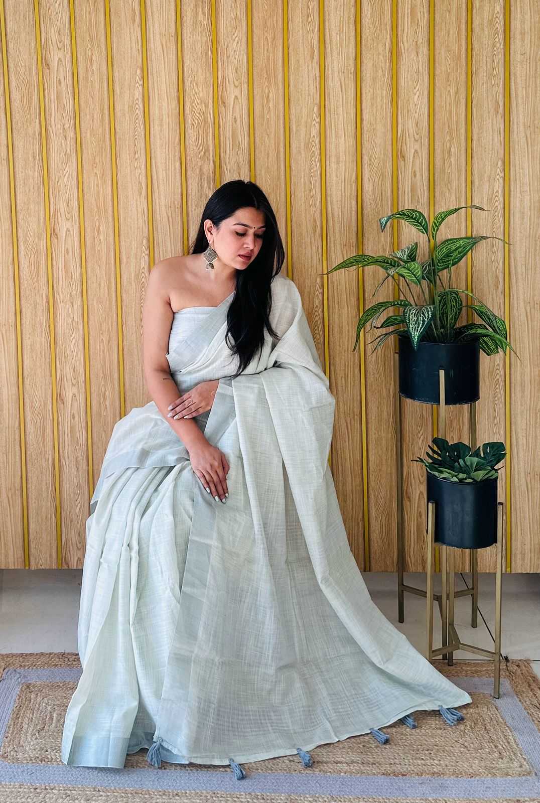 Ynf Cotton RIN183 GRIVA Sarees Rakhi Collections Festive Collections Wholesale Fancy Sarees Cotton Linen Sarees Casual Sarees Manufacturer- Kapda Export