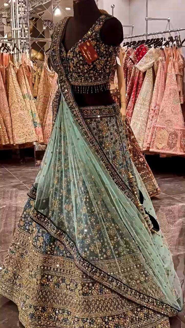 YNF CHINON SILK RIN108 1641 LEHENGAS WHOLESALE DESIGNER TRADITIONAL EMBROIDERED LEHENGAS MANUFACTURER