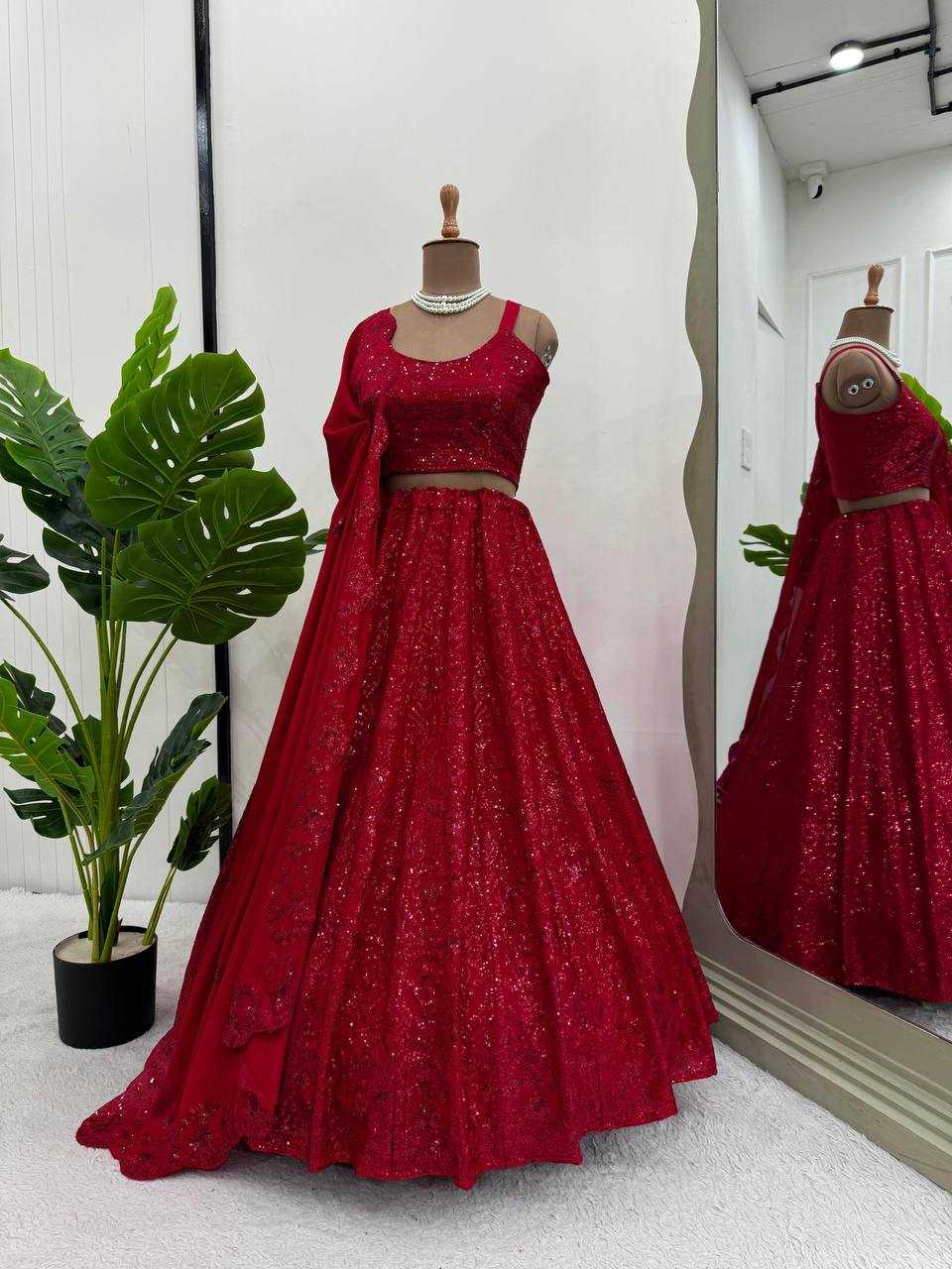 YNF CHINON SILK RIN162 288 LEHENGAS WHOLESALE DESIGNER FANCY SILK WEDDIGNG LEHENGAS MANUFACTURER 