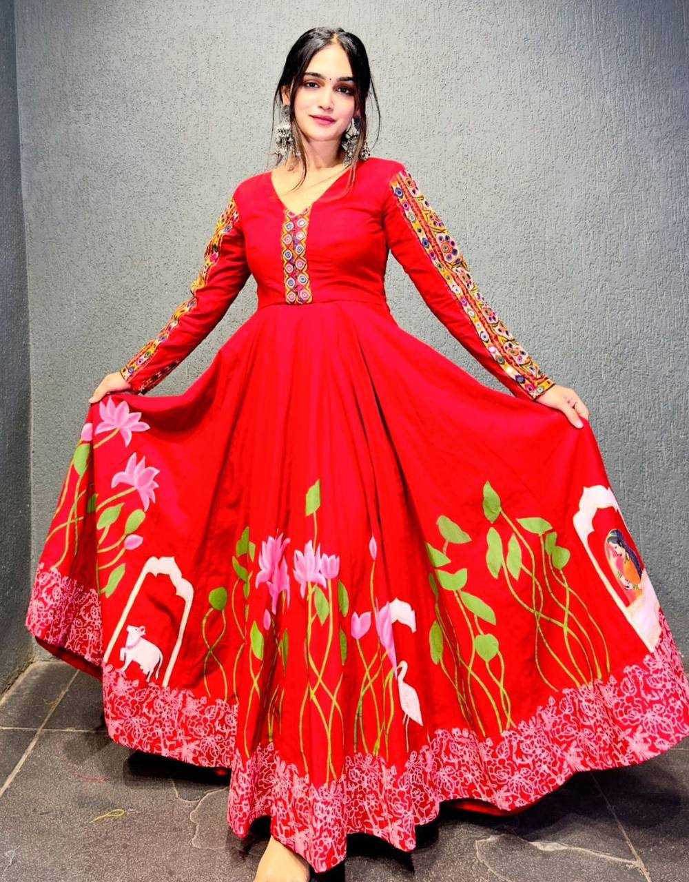 YNF COTTON KESH119 N22 GOWN WHOLESALE NAVRATRI GOWN MANUFACTURER