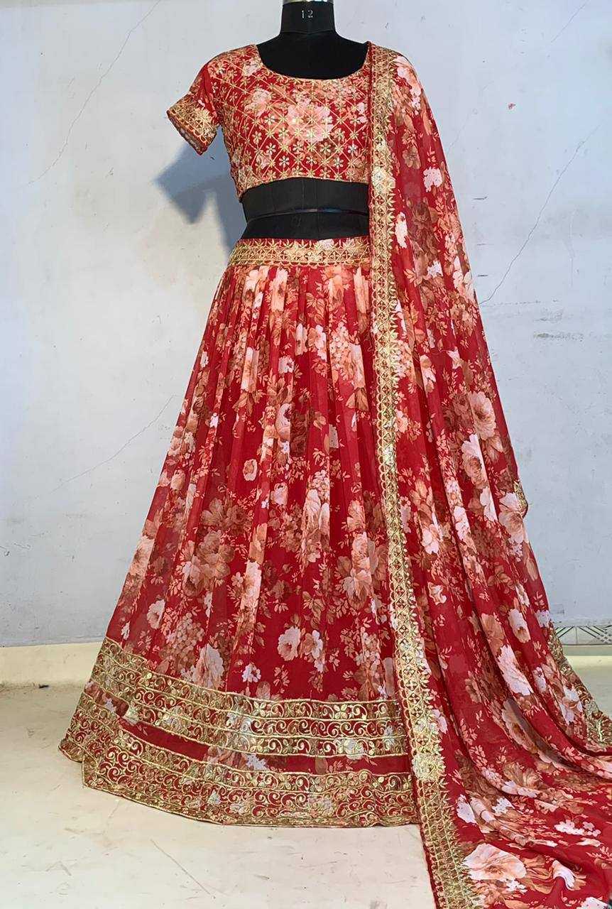 YNF FAUX GEORGETTE KESH129 170 LEHENGAS WHOLESALE CELEBRITY PRINTED EMBROIDERED BOLLYWOOD LEHENGAS CHOLI MANUFACTURER 