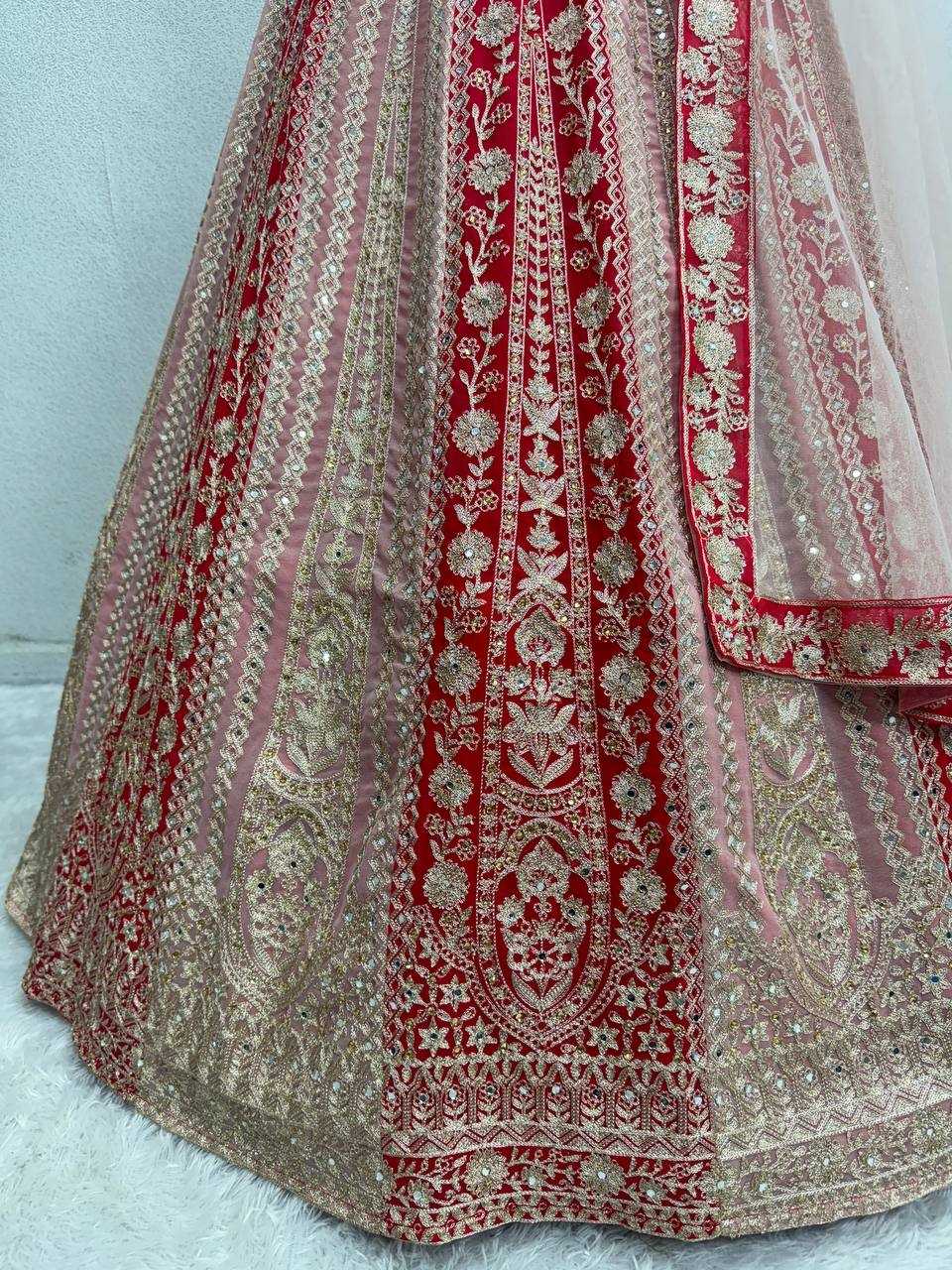 YNF FAUX GEORGETTE KESH138 1016 LEHNGAS WHOLESALE DESIGNER TRADITIONAL EMBROIDERED LEHENGAS  MANUFACTURER