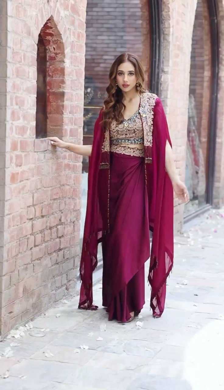 YNF ORGANZA SILK RIN133 1358 SUITS & DRESSES WHOLESALE INDO WESTERN LADIES SILK PARTY WEAR WEDDING DHOTI SALWAR SUITS MANUFACTURER