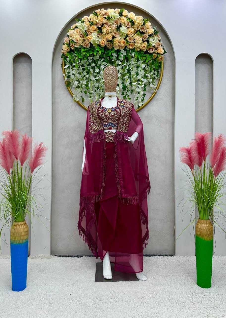 YNF ORGANZA SILK RIN133 1358 SUITS & DRESSES WHOLESALE INDO WESTERN LADIES SILK PARTY WEAR WEDDING DHOTI SALWAR SUITS MANUFACTURER