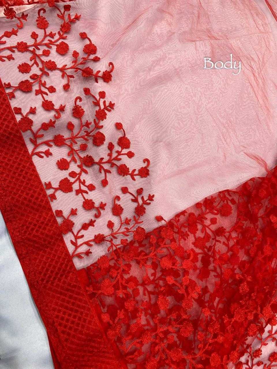 YNF SOFT NET RIN188 Dabangg7 SAREES WHOLESALE PARTY WEAR FANCY NET EMBROIDERED CHIKAN SAREES MANUFACTURER