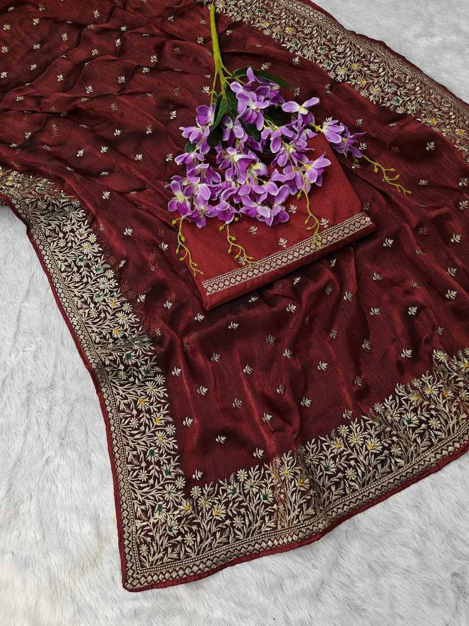 YNF BURBERRY SILK KESH189 Aadhya SAREES WHOLESALE PARTY WEAR WORK EMBROIDERED SILK ZARI DIWALI COLLECTIONS SAREES MANUFACTURER