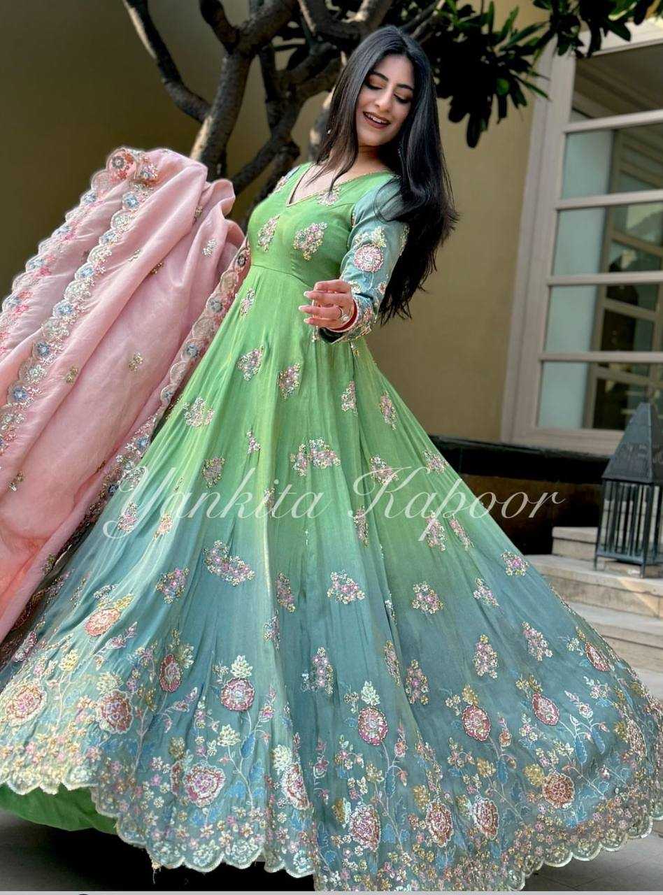 YNF CHINON KESH119 017 GOWNS WHOLESALE EMBROIDERY ANARKALI LONG WORK GOWNS MANUFACTURER