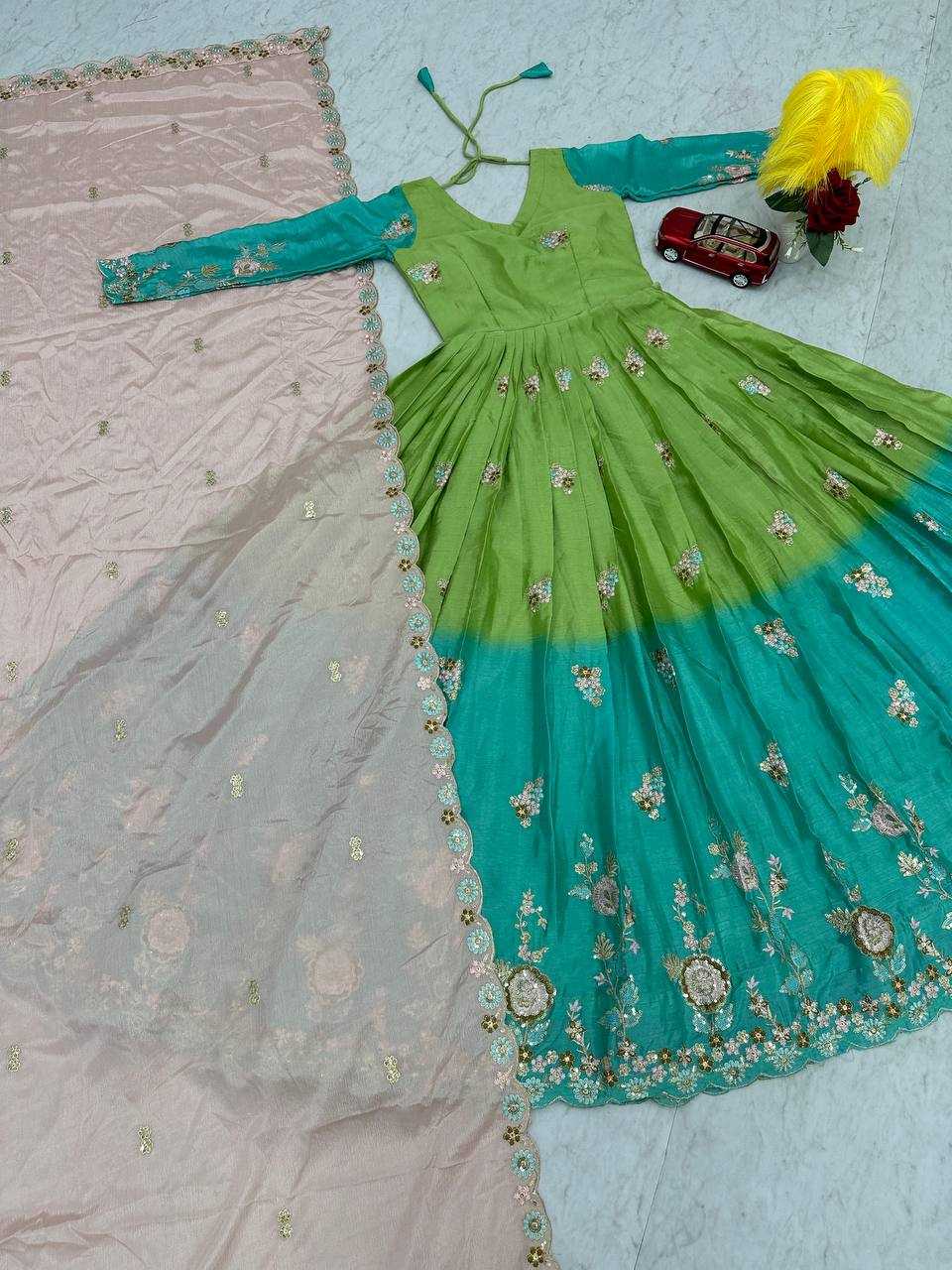 YNF CHINON KESH119 017 GOWNS WHOLESALE EMBROIDERY ANARKALI LONG WORK GOWNS MANUFACTURER