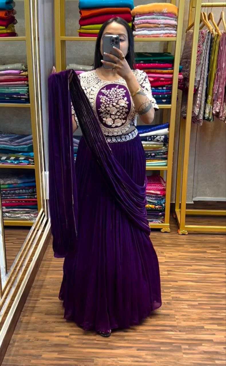 YNF CHINON KESH176 144 LEHENGAS WHOLESALE TRADITIONAL EMBROIDERED LEHENGA WITH DUPATTA LEHENGA WITH BLOUSE LEHENGA WITH BELT PURPLE LEHENGAS MANUFACTURER