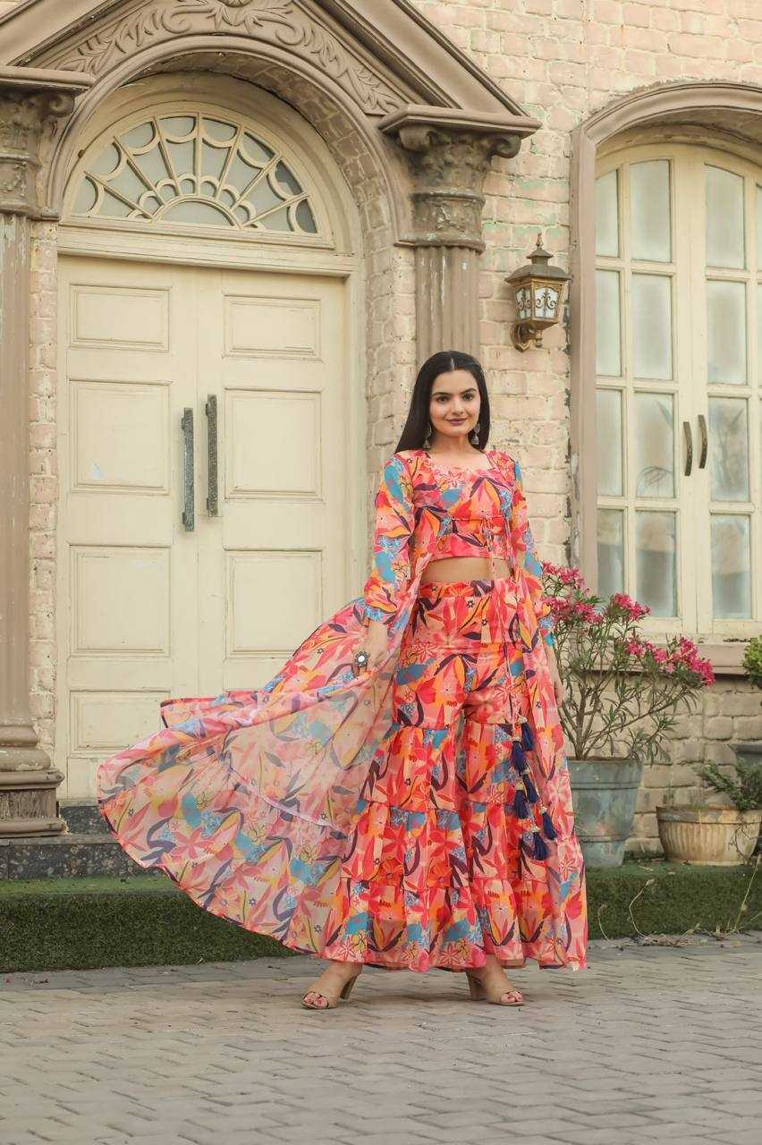 YNF GEORGETTE KESH211 LDY24 SUITS & DRESSES WHOLESALE INDO WESTERN DRESSES PALAZZO PRINTED GEORGETTE PARTY WEAR SUITS MANUFACTURER