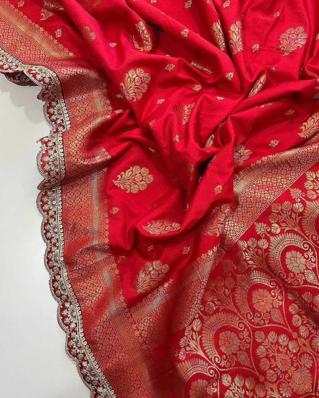 YNF LICHI SILK KESH162 VRT02 SILK SAREES WHOLESALE BANARASI SILK SAREES WITH ZARI WORK EMBROIDERED SILK RED SILK SAREES MANUFACTURER