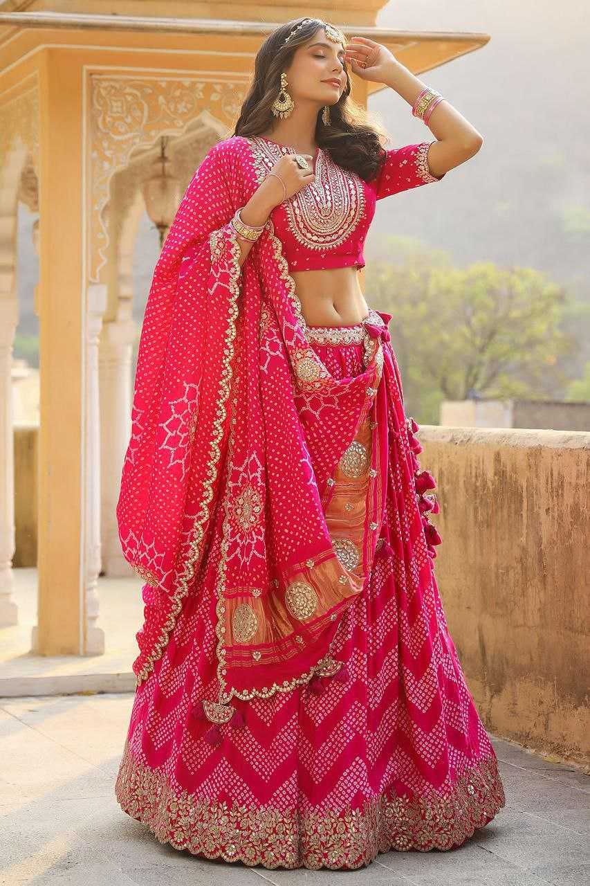 YNF PURE MASLIN SILK KESH176 111 LEHENGAS WHOLESALE SILK PRINTED EMBROIDERED LEHENGA WITH DUPATTA LEHENGA WITH BLOUSE PINK LEHENGAS MANUFACTURER