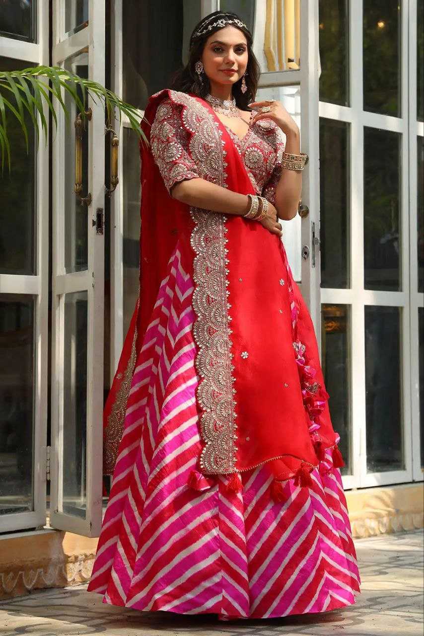 YNF PURE MASLIN SILK KESH176 90 LEHENGAS WHOLESALE SILK PRINTED EMBROIDERED LEHENGA WITH DUPATTA LEHENGA WITH BLOUSE PINK LEHENGAS MANUFACTURER