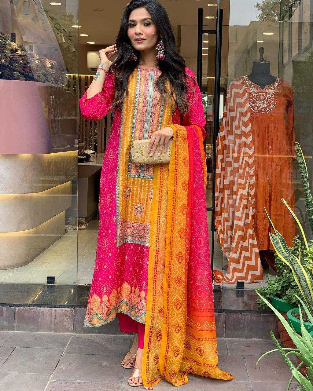 YNF SATIN KESH211 LDY94 SUITS & DRESSES WHOLESALE PRINTED EMBROIDERED LONG KURTIS STRAIGHT CUT PINK SALWAR SUITS MANUFACTURER