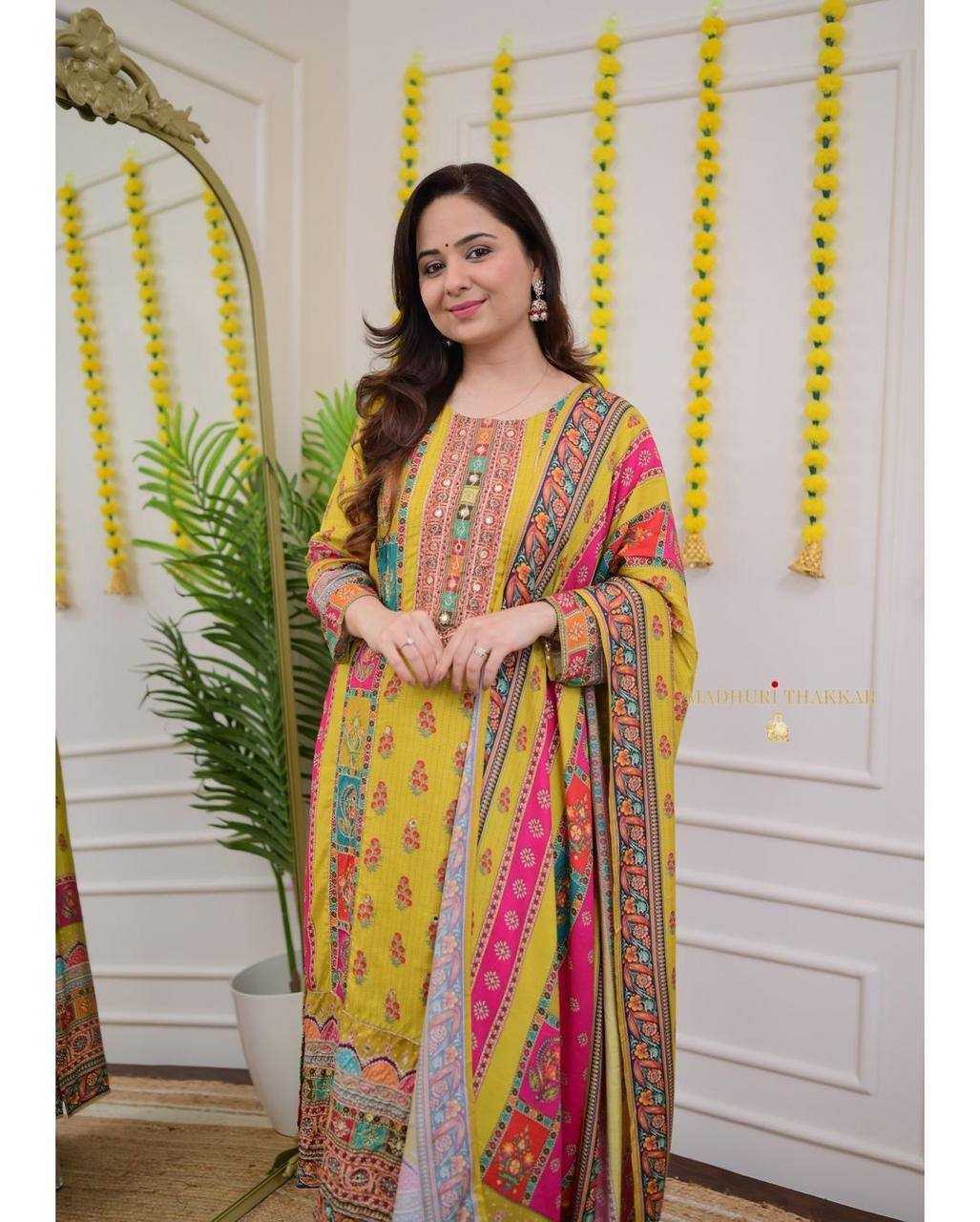 YNF SATIN KESH211 LDY96 SUITS & DRESSES WHOLESALE PRINTED EMBROIDERY SILK LONG KURTI YELLOW SALWAR SUITS MANUFACTURER