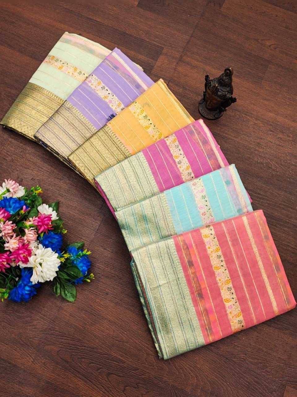 YNF SILK COTTON RIN118 RGK47 SAREES WHOLESALE COTTON LINEN LADIES WEIGHTLESS ZARI BORDER SAREES MANUFACTURER