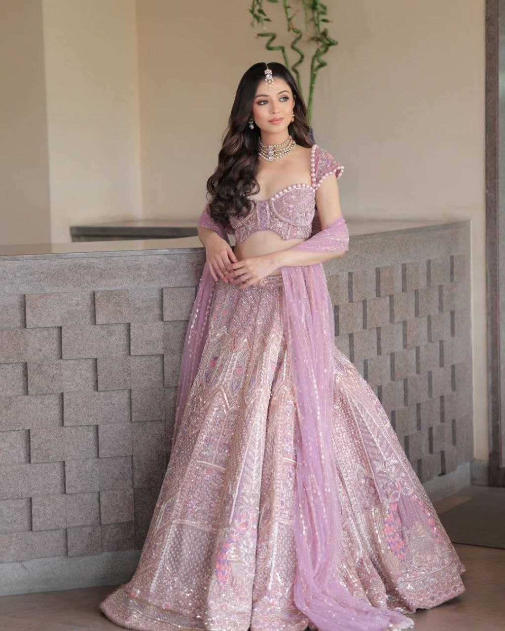 YNF SILK RIN121 998 LEHENGAS WHOLESALE WEDDING EMBROIDERED SILK DESIGNER LEHENGAS MANUFACTURER