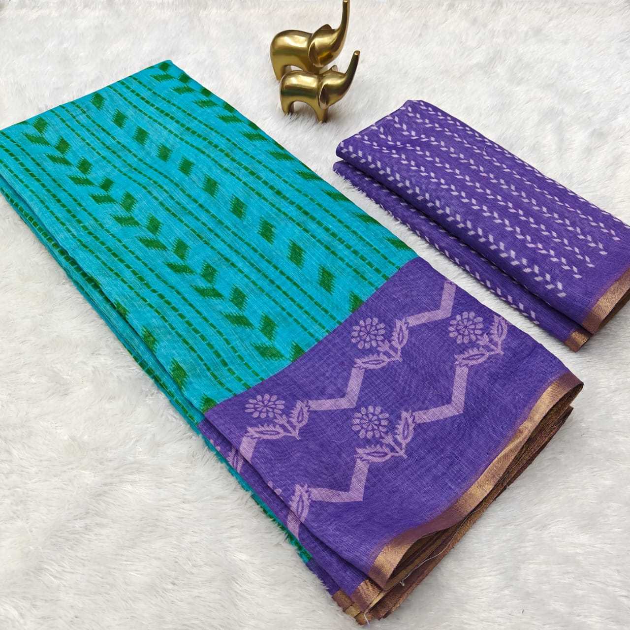 YNF SOFT COTTON RIN168 RKC43 SAREES WHOLESALE PRINTED COTTON LINEN LADIES SAREES MANUFACTURER