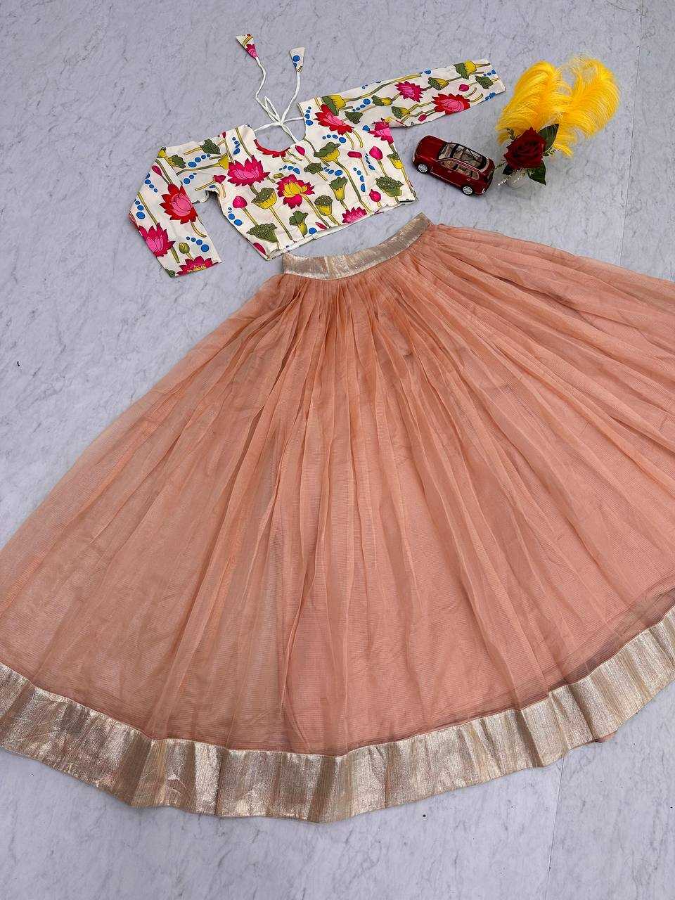 YNF CHENT CREP KESH119 453 AKSHARA LEHENGAS WHOLESALE FANCY KALAMKARI LEHENGA WITH BLOUSE LEHENGAS MANUFACTURER- Kapda Export