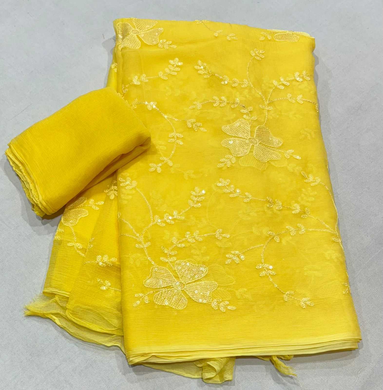 YNF CHIFFON RIN152 NSD64 SAREES WHOLESALE CHIFFON WORK EMBROIDERED SAREES MANUFACTURER