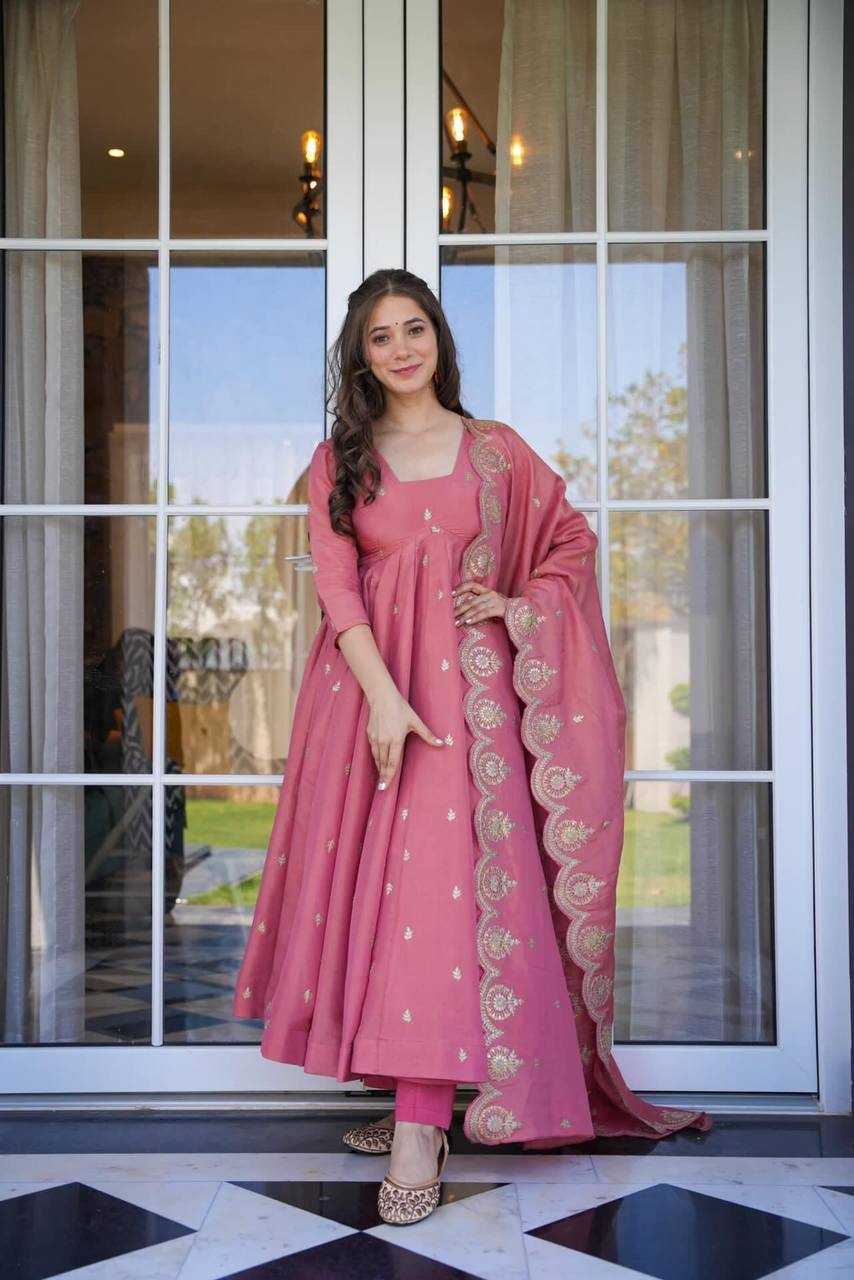 YNF CHINON KESH232 985 GOWNS WHOLESALE EMBROIDERY ANARKALI SILK FANCY GOWNS MANUFACTURER- Kapda Export