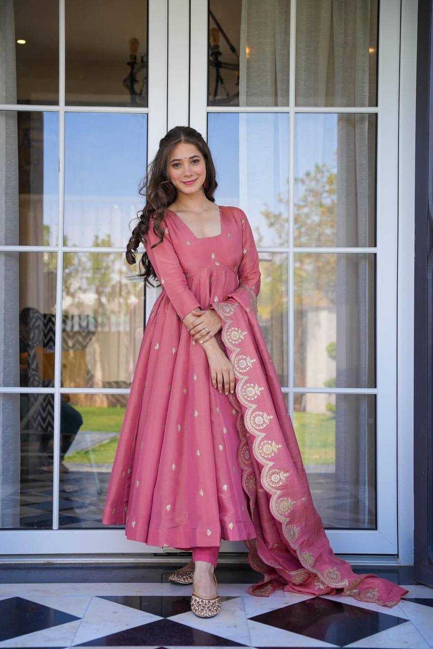 YNF CHINON KESH232 985 GOWNS WHOLESALE EMBROIDERY ANARKALI SILK FANCY GOWNS MANUFACTURER- Kapda Export