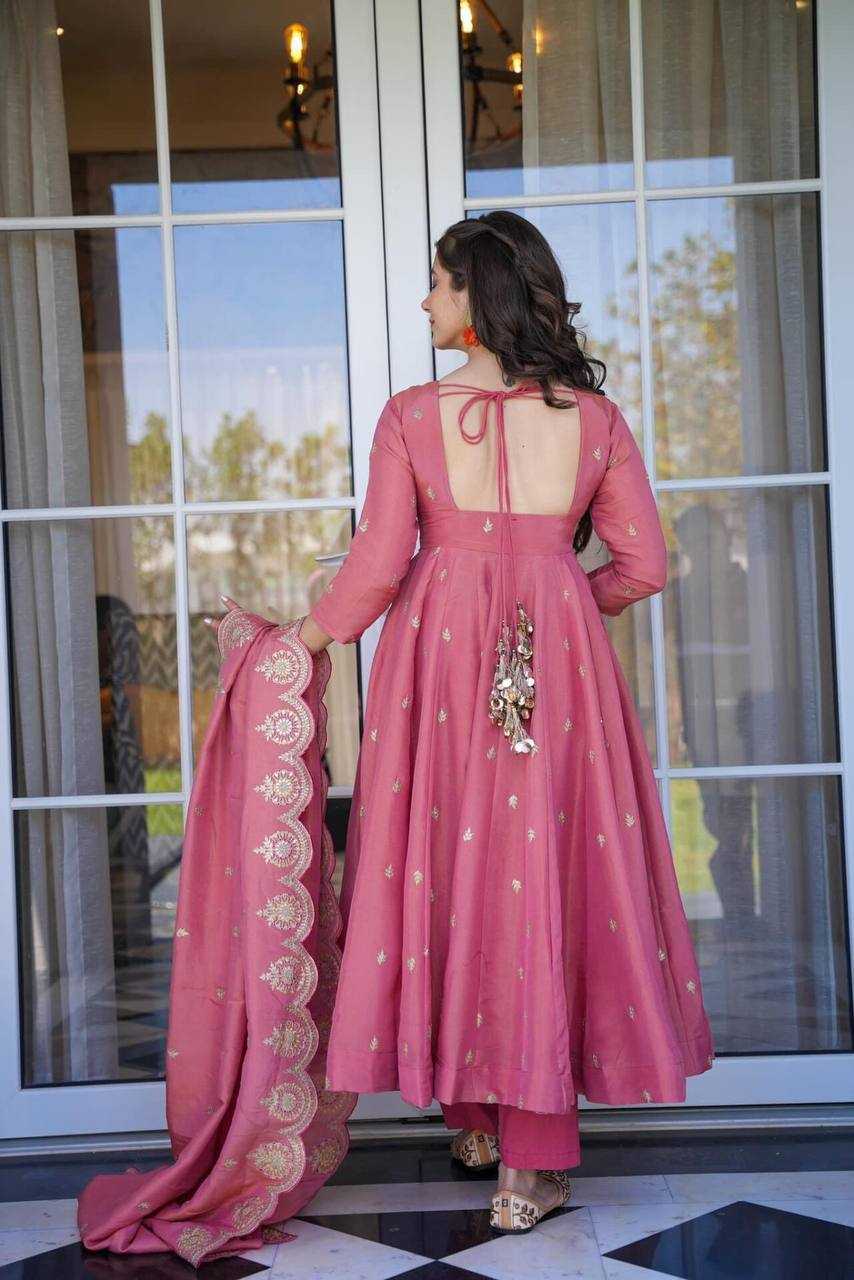 YNF CHINON KESH232 985 GOWNS WHOLESALE EMBROIDERY ANARKALI SILK FANCY GOWNS MANUFACTURER- Kapda Export