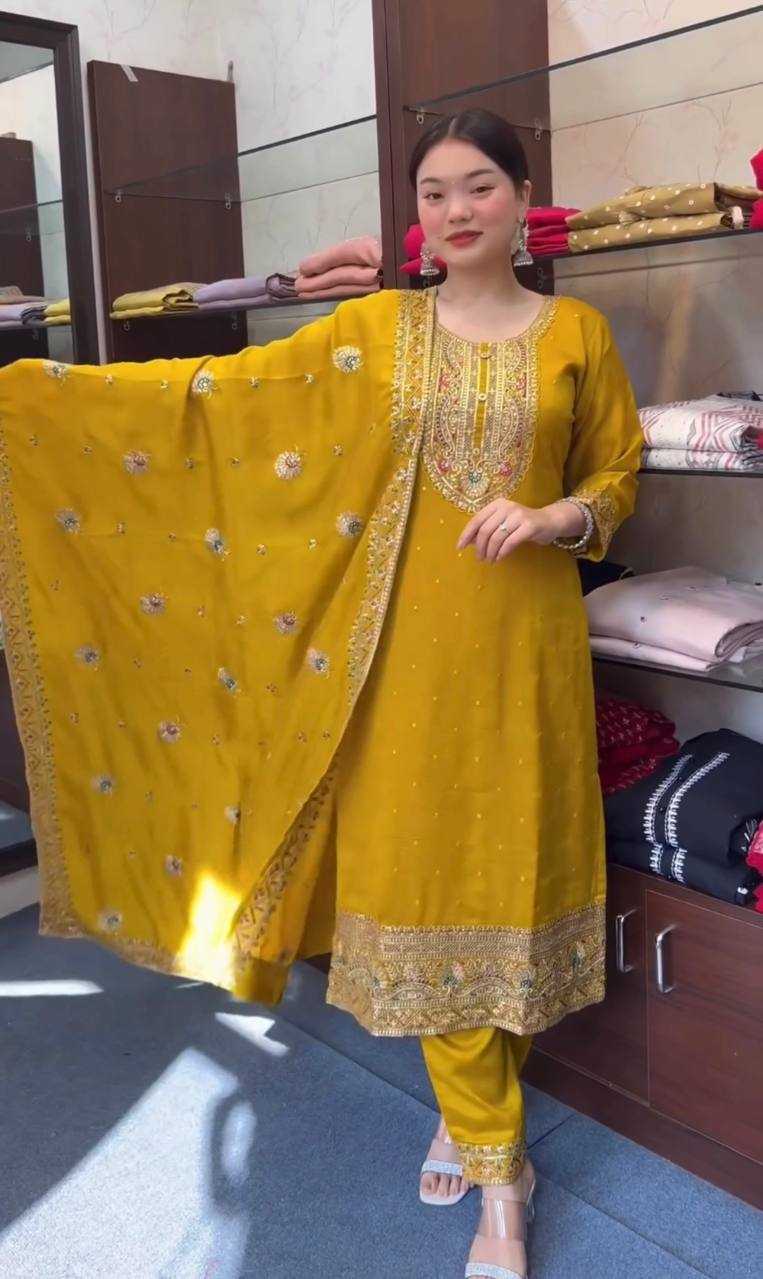 YNF COTTON KESH227 1001 SUITS & DRESSES WHOLESALE LADIES EMBROIDERY COTTON LONG KURTIS YELLOW SALWAR SUITS MANUFACTURER