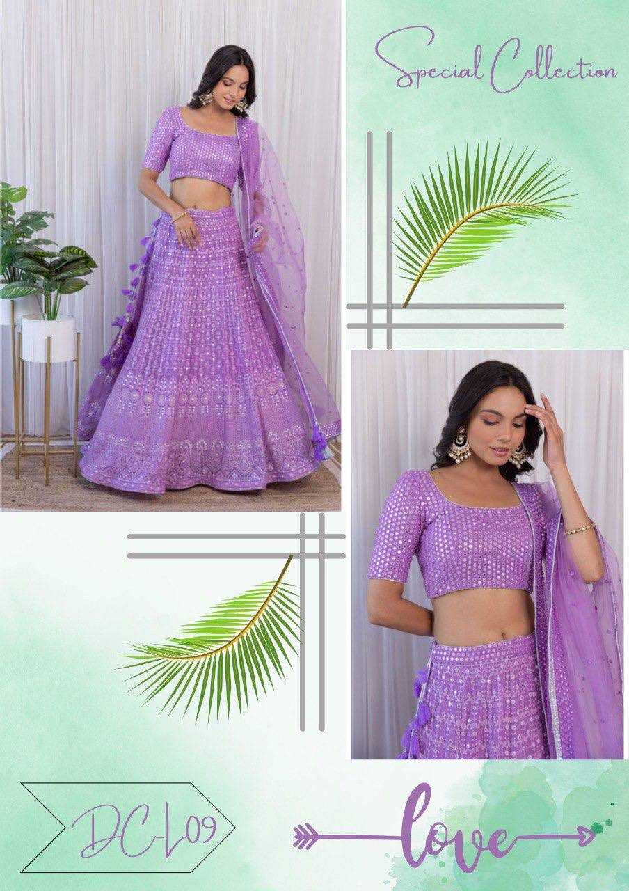 YNF FAUX GEORGETTE KESH164 L09 LEHENGAS WHOLESALE DESIGENR GEORGETTE WEDDING SEQUINS PURPLE LEHENGAS MANUFACTURER- Kapda Export