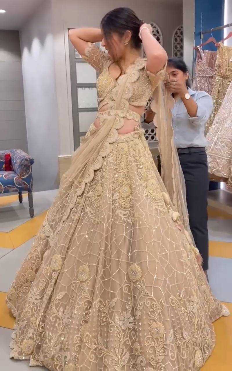 YNF FAUX GEORGETTE RIN108 1681 LEHENGAS WHOLESALE DESIGNER WEDDING BRIDAL LEHENGAS MANUFACTURER 