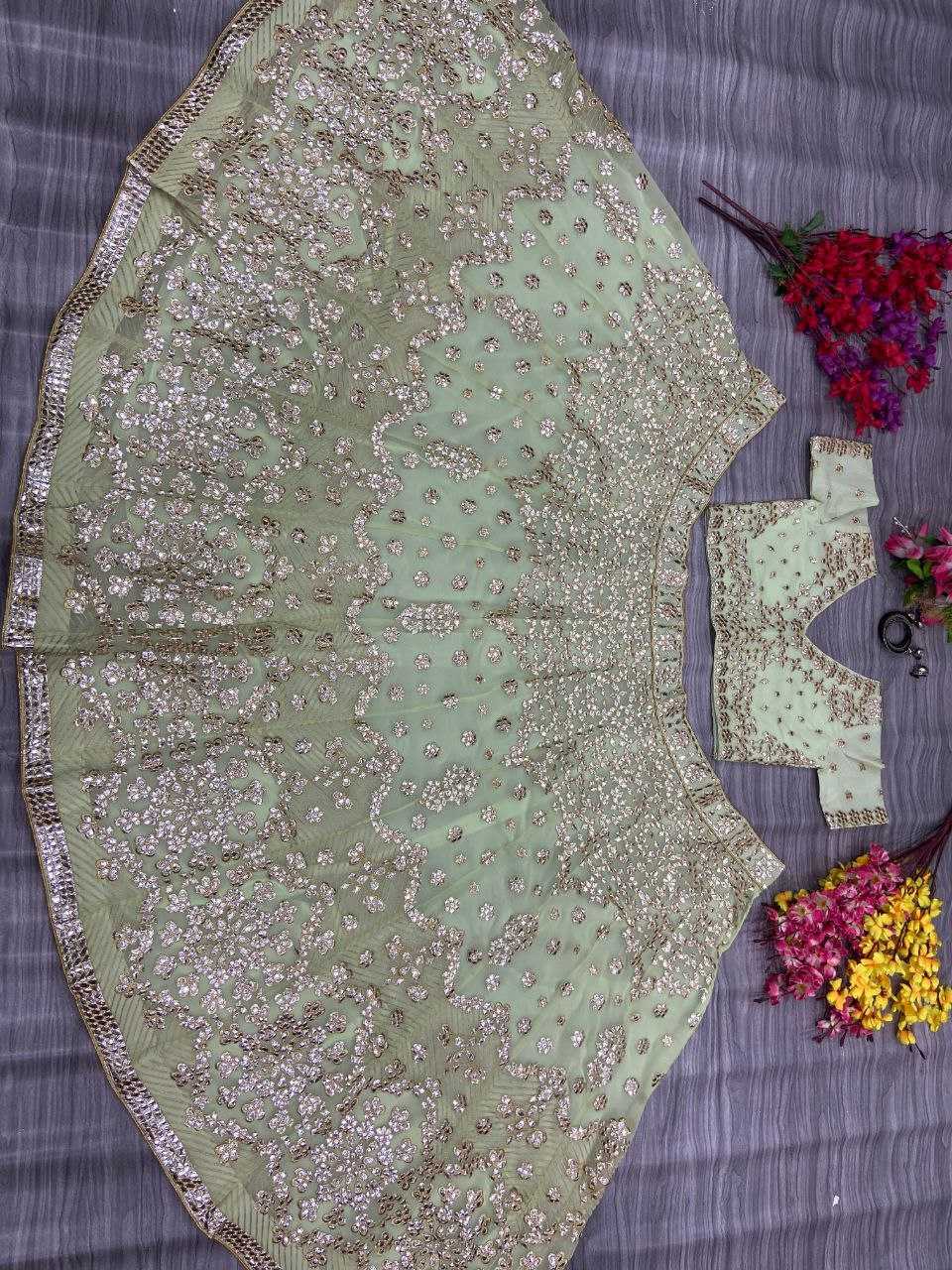 YNF FAUX GEORGETTE RIN121 1001 LEHENGAS WHOLESALE DESIGENR BRIDAL WEDDING GEORGETTE PECEPTION LEHENGAS MANUFACTURER- Kapda Export