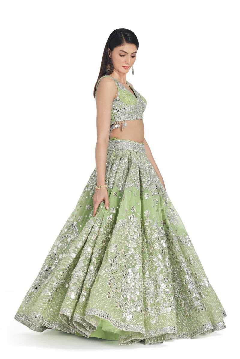 YNF FAUX GEORGETTE RIN121 1001 LEHENGAS WHOLESALE DESIGENR BRIDAL WEDDING GEORGETTE PECEPTION LEHENGAS MANUFACTURER- Kapda Export