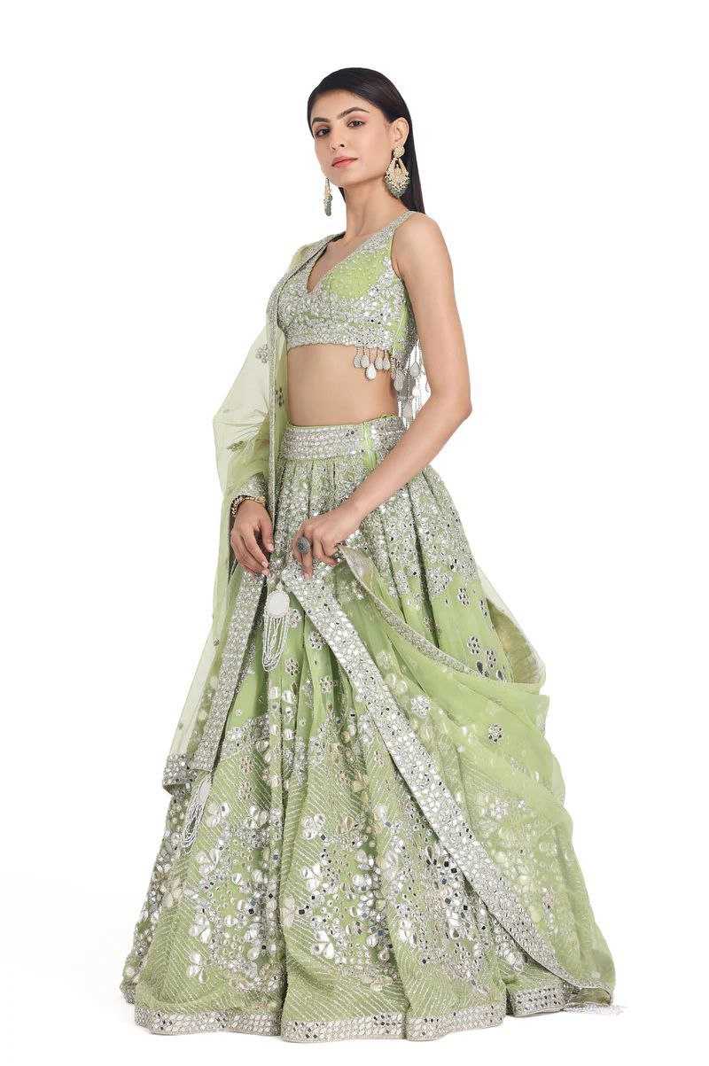 YNF FAUX GEORGETTE RIN121 1001 LEHENGAS WHOLESALE DESIGENR BRIDAL WEDDING GEORGETTE PECEPTION LEHENGAS MANUFACTURER- Kapda Export