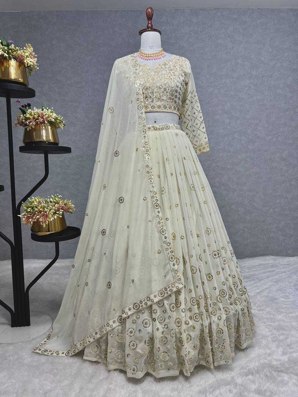 YNF GEORGETTE KESH228 551 LEHENGAS WHOLESALE DESIGENR GEORGETTE WEDDING EMBROIDERED WEDDING OUTFITS LEHENGAS MANUFACTURER- Kapda Export