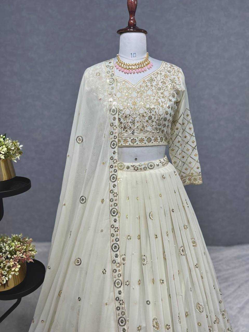 YNF GEORGETTE KESH228 551 LEHENGAS WHOLESALE DESIGENR GEORGETTE WEDDING EMBROIDERED WEDDING OUTFITS LEHENGAS MANUFACTURER- Kapda Export