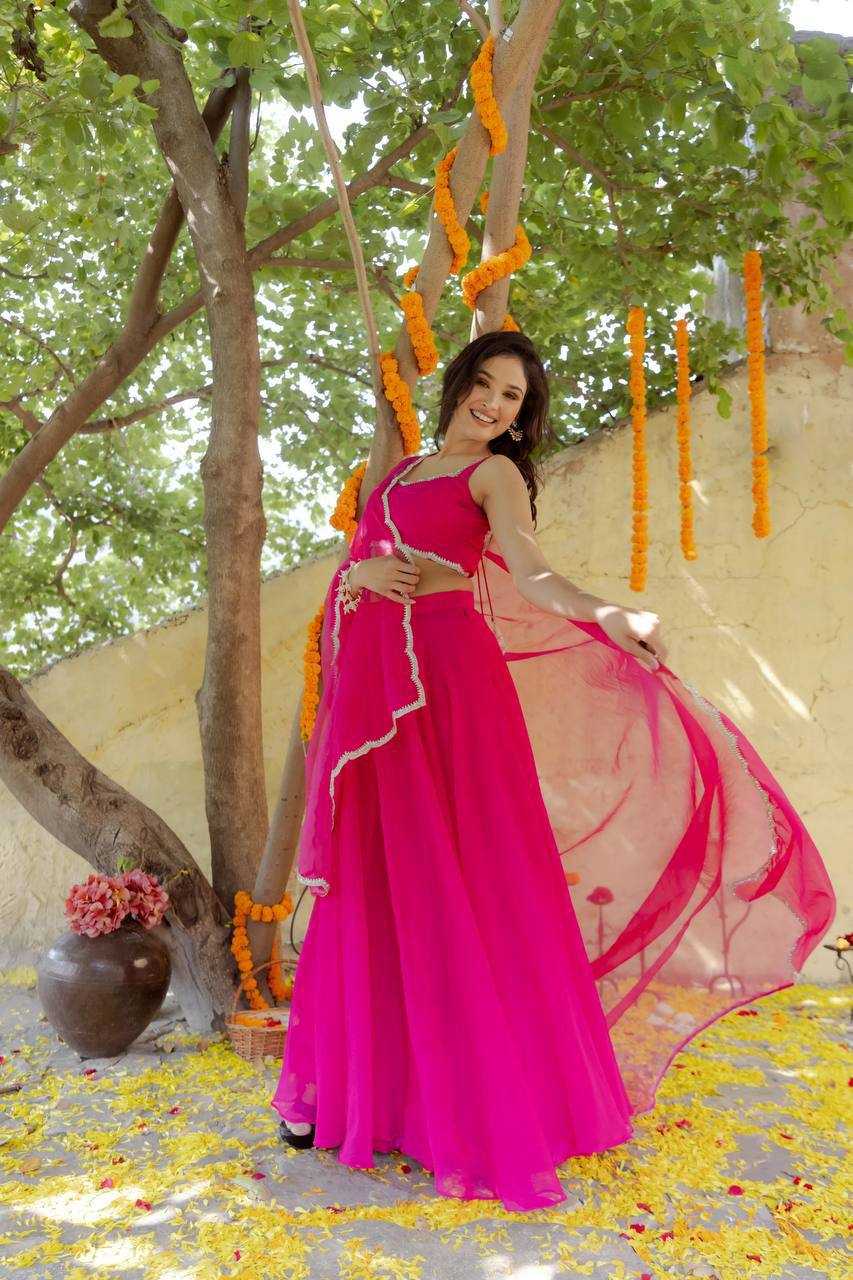 YNF GEORGETTE KESH232 904 LEHENGAS WHOLESALE FANCY GEORGETTE PINK LEHENGAS MANUFACTURER- Kapda Export