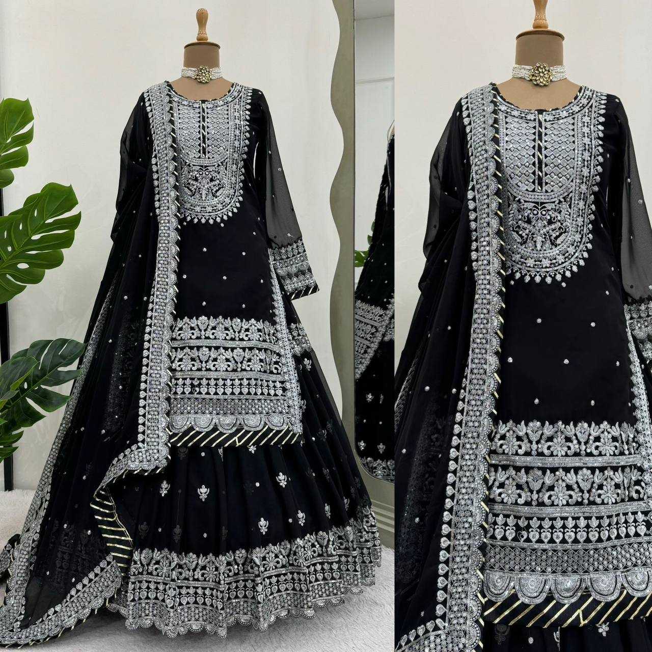 YNF GEORGETTE RIN169 5767 LEHENGAS WHOLESALE WEDDING SEQUINS FANCY LEHENGAS MANUFACTURER