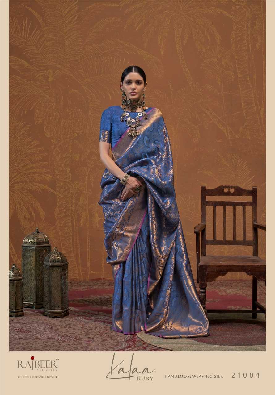 YNF HANDLOOM SILK RAJBEER KESH235 KALAA-RUBY CLOTHING BRANDS WHOLESALE SAREES MANUFACTURER- Kapda Export