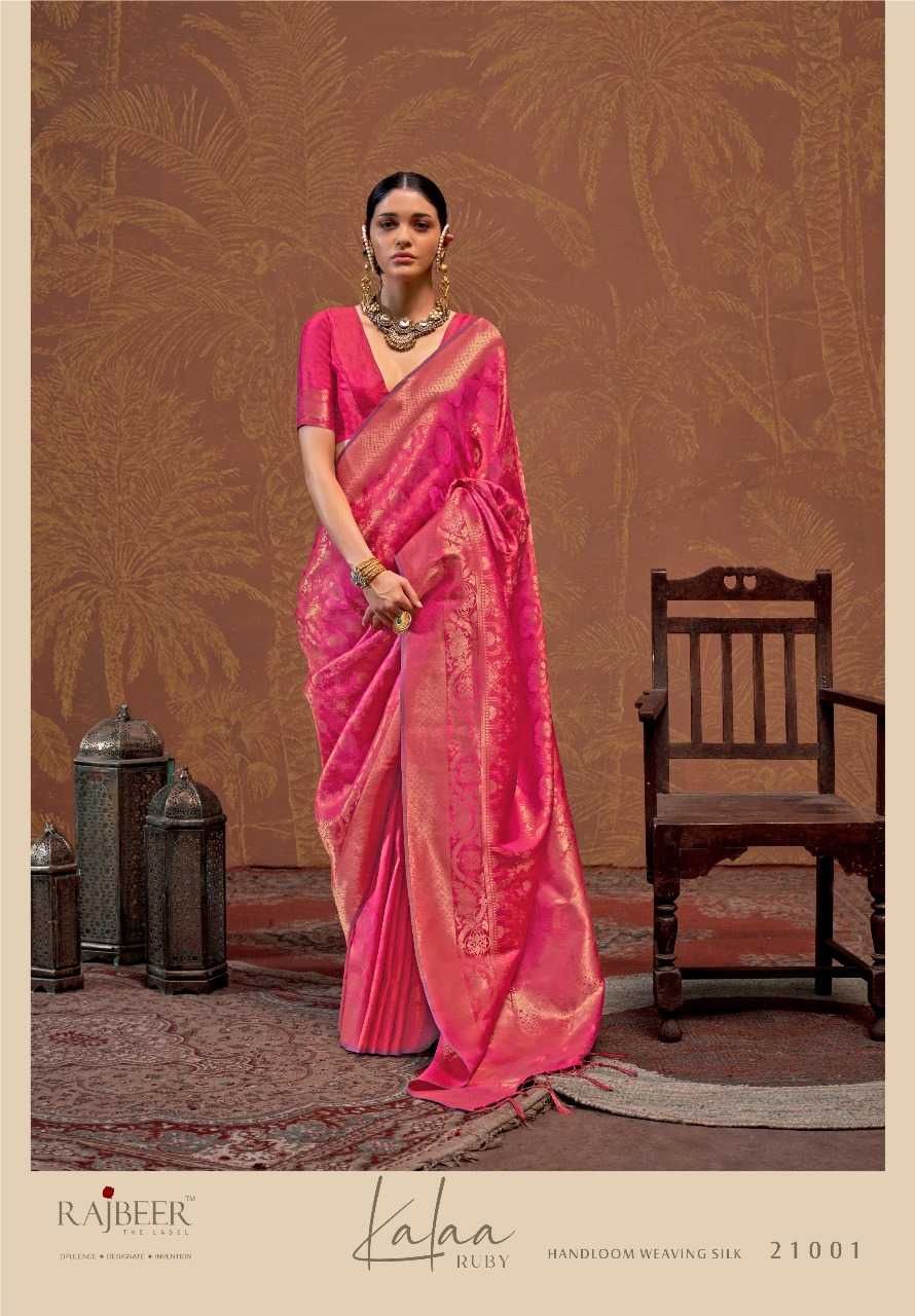 YNF HANDLOOM SILK RAJBEER KESH235 KALAA-RUBY CLOTHING BRANDS WHOLESALE SAREES MANUFACTURER- Kapda Export