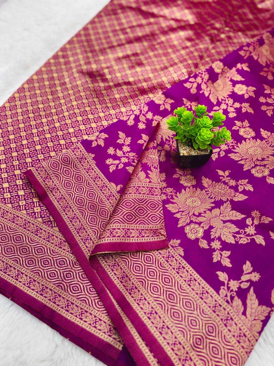 YNF LICHI SILK KESH162 VRT103 SAREES WHOLESALE ZARI BORDER SILK PURPLE SAREES MANUFACTURER- Kapda Export