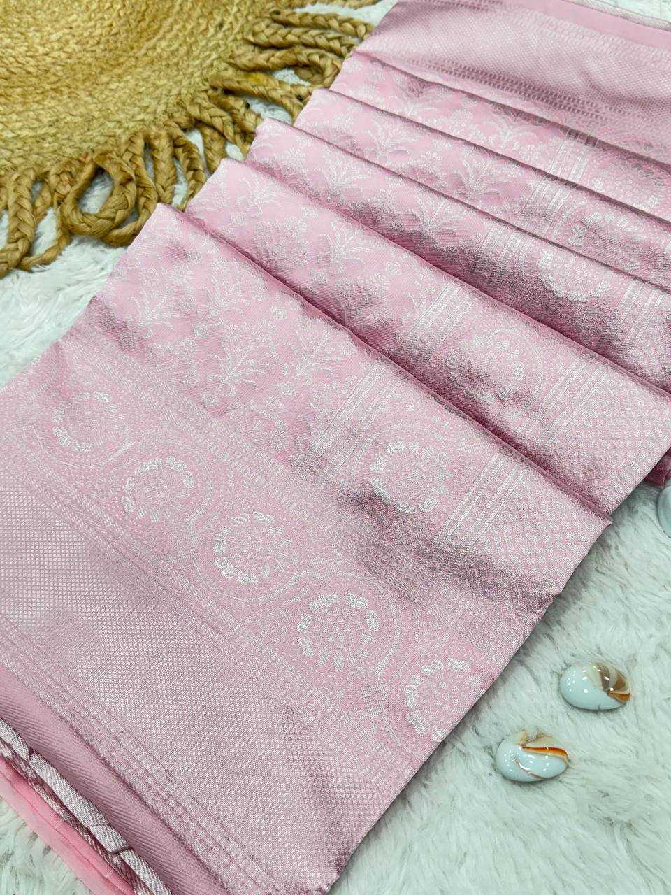 YNF LICHI SILK KESH162 VRT104 SAREES WHOLESALE LADIES SILK ZARI BORDER PINK SAREES MANUFACTURER- Kapda Export