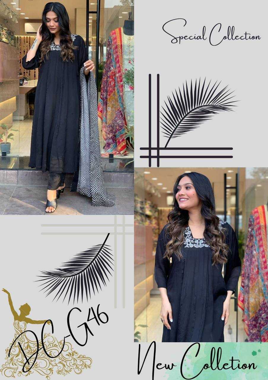 YNF MUSLIN KESH164 G46 SUITS & DRESSES WHOLESALE ANARKALI LONG KURTI BLACK SALWAR SUITS MANUFACTURE