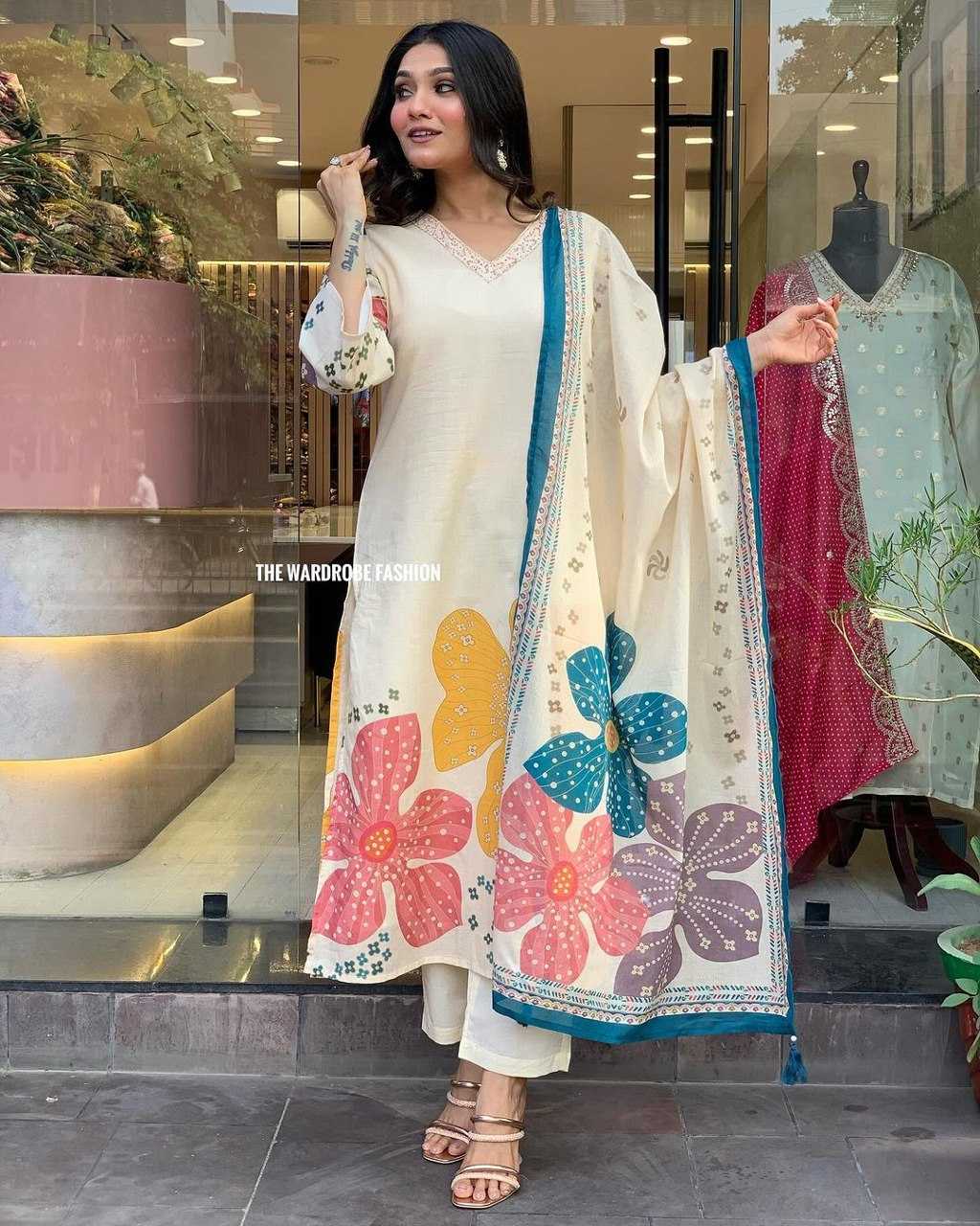 YNF MUSLIN KESH164 G56 SUITS & DRESSES WHOLESALE PRINTED LONG KURTI WHITE SALWAR SUITS MANUFACTURE- Kapda Export