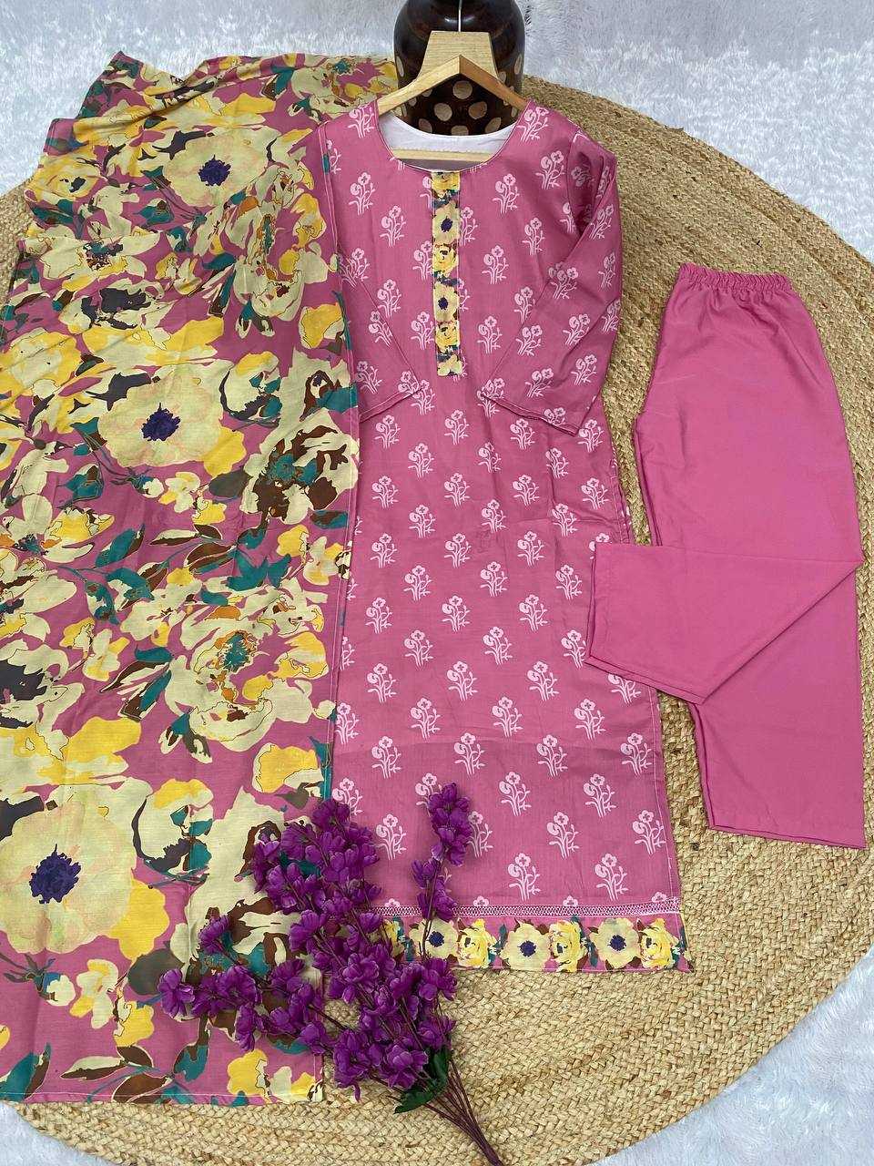 YNF MUSLIN KESH164 G68 SUITS & DRESSES WHOLESALE PRINTED LADIES LONG KURTI PINK SALWAR SUITS MANUFACTURE- Kapda Export