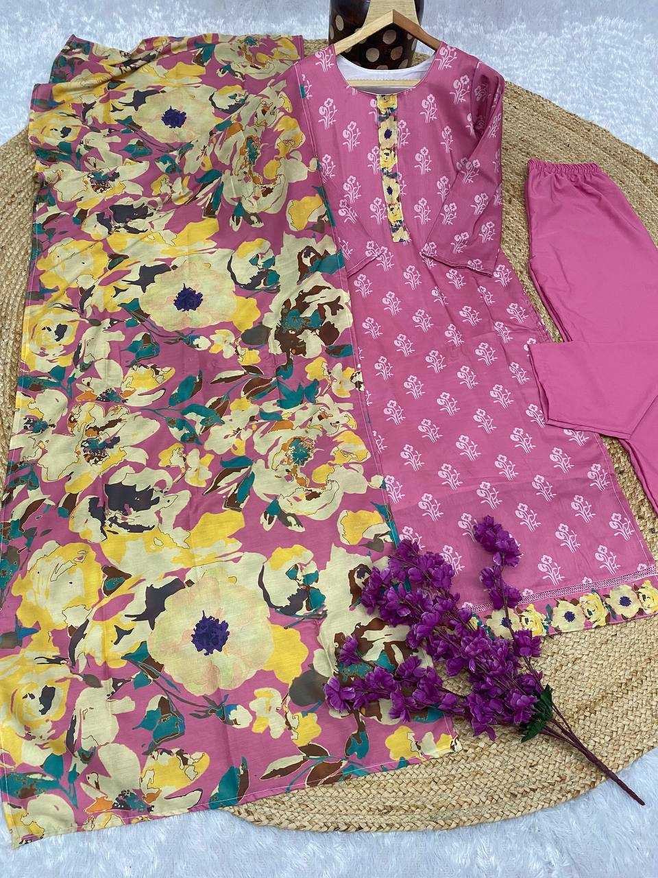 YNF MUSLIN KESH164 G68 SUITS & DRESSES WHOLESALE PRINTED LADIES LONG KURTI PINK SALWAR SUITS MANUFACTURE- Kapda Export