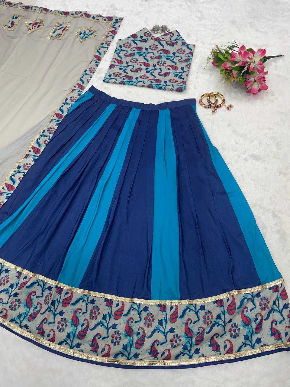 YNF MUSLIN KESH224 199 LEHENGAS WHOLESALE PRINTED LEHENGA WITH DUPATTA  LEHENGA WITH BLOUSE BLUE LEHENGAS  MANUFACTURER