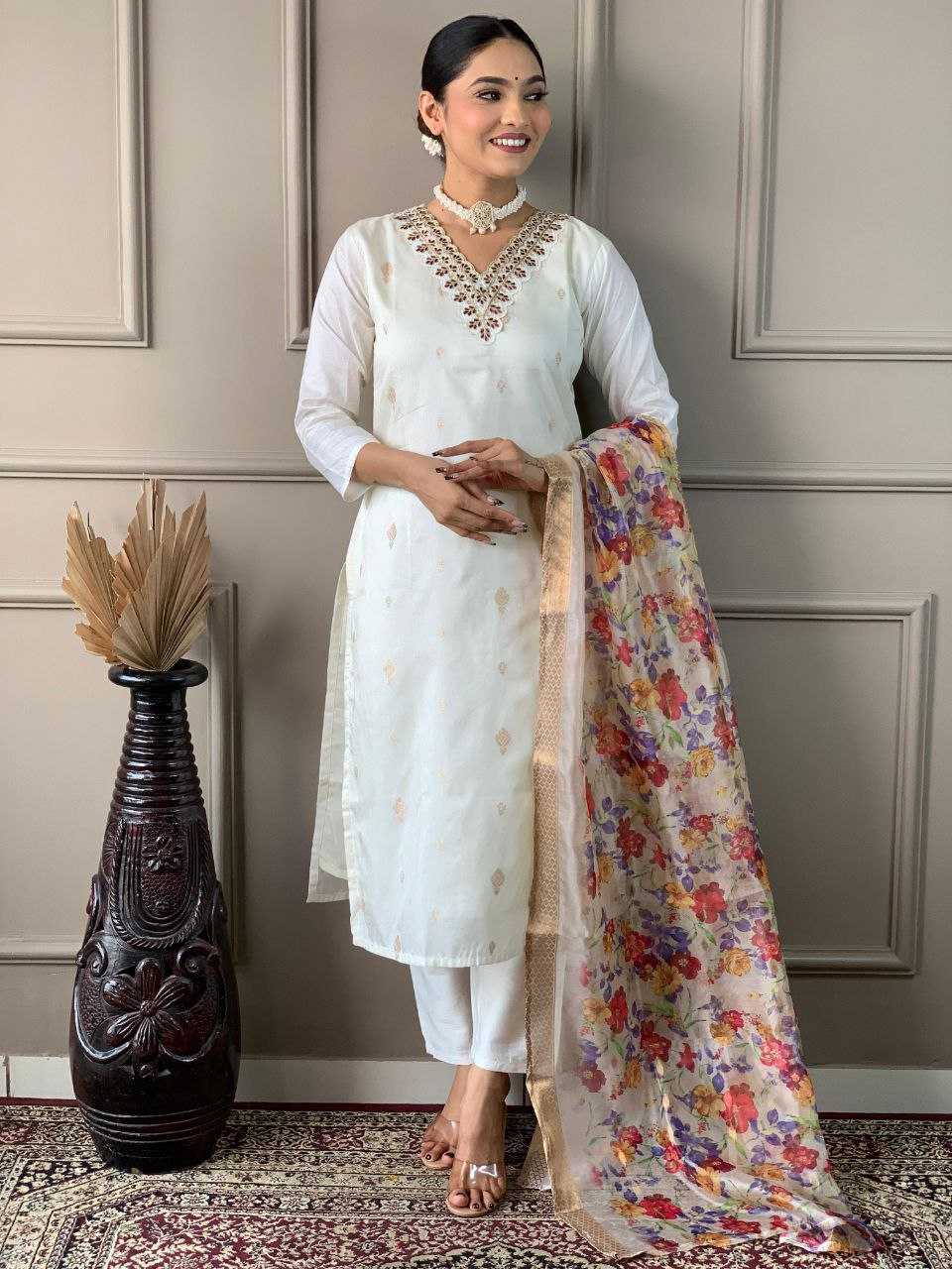 YNF NYLON KESH214 257 SUIT & DRESSES WHOLESALE LADIES EMBROIDERY WHITE SALWAR SUITS MANUFACTURER