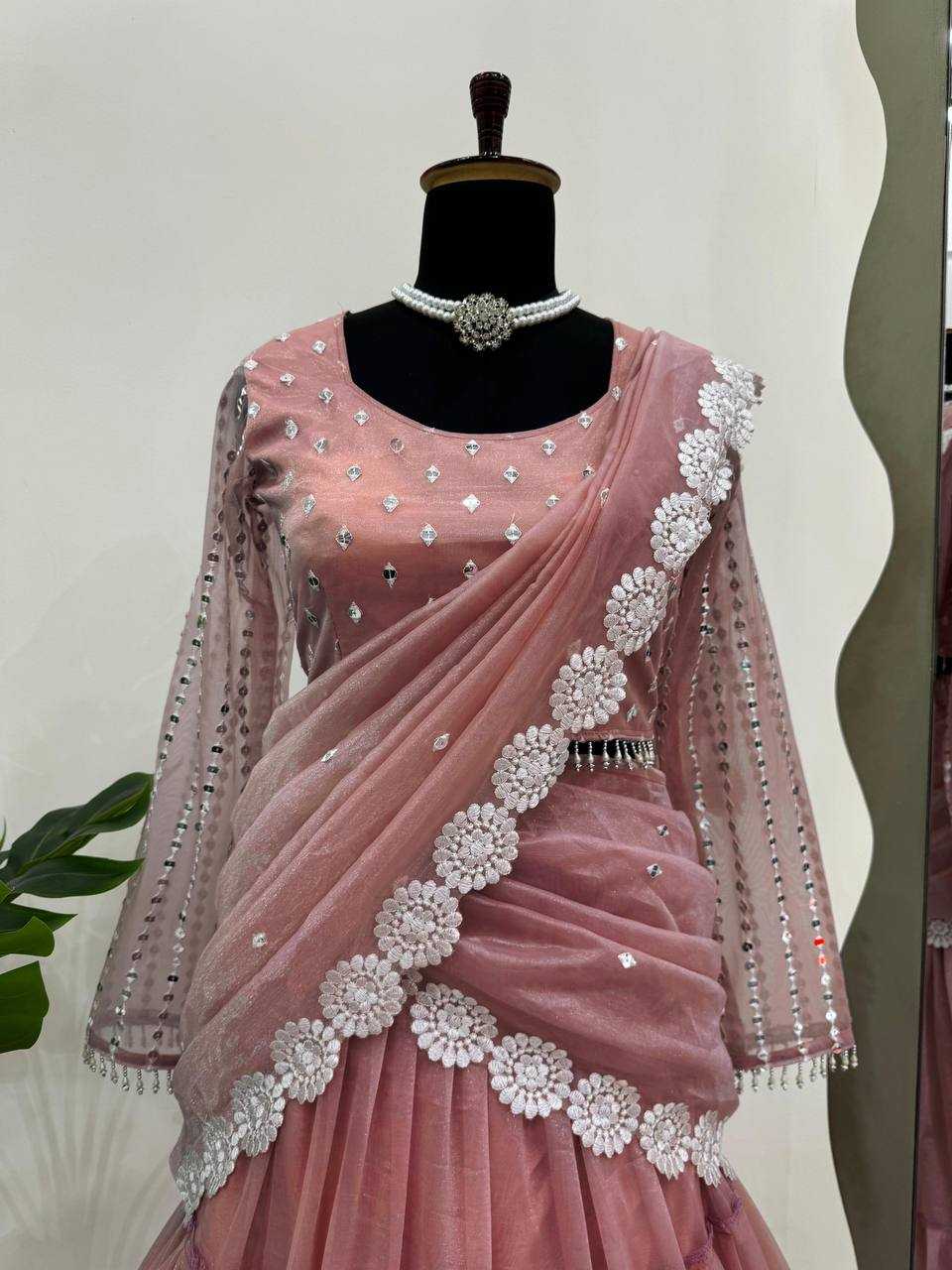 YNF ORGANZA RIN169 6474 LEHENGAS WHOLESALE DESIGNER AFTER PARTY OUTFITS SEQUINS LEHENGA WITH DUPTTA WEDDING LEHENGAS MANUFACTURER- Kapda Export