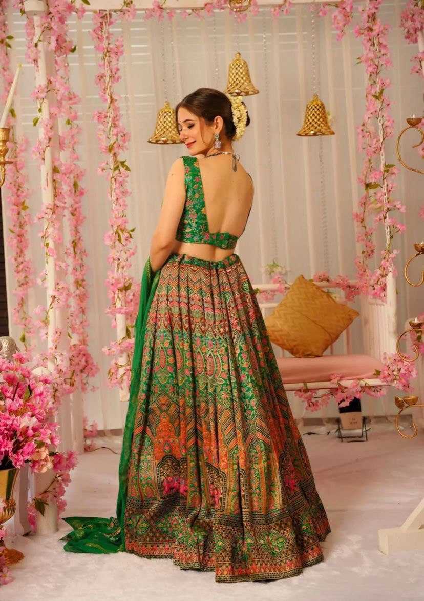 YNF ORGANZA SILK KESH154 258 LEHENGAS WHOLESALE FANCY SILK PRINTED LEHENGAS MANUFACTURER