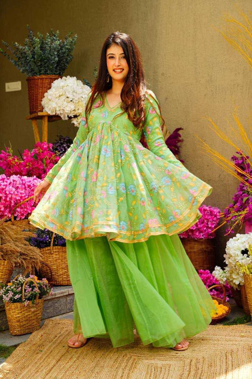 YNF ORHANZA KESH232 893 SUITS & DRESSES WHOLESALE LADIES EMBROIDERY PALAZZO GREEN SALWAR SUITS MANUFACTURE- Kapda Export